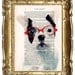 Original Illustration Digital Print Mixed Media Art Poster Acrylic Painting Holiday Decor Drawing Gifts: Clever bulldog
