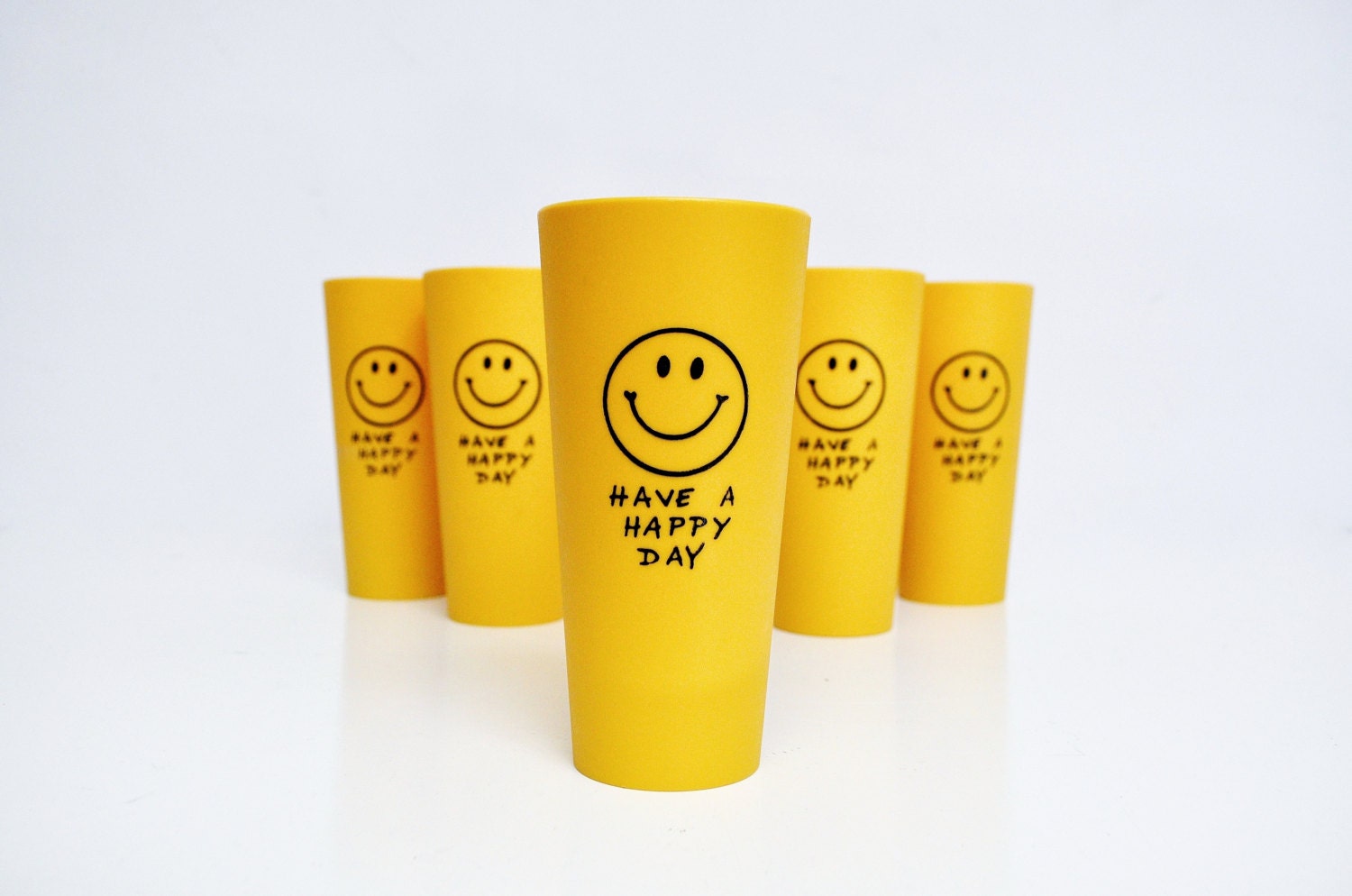 Have a Happy Day - Set of Six Vintage Tumblers