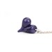 Purple Summer Gift Bridesmaids Heart Lampwork Heart Necklace