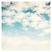sky clouds photo print - whimsical fine art landscape photography, dream, peace, blue, white, eternity - 8x8