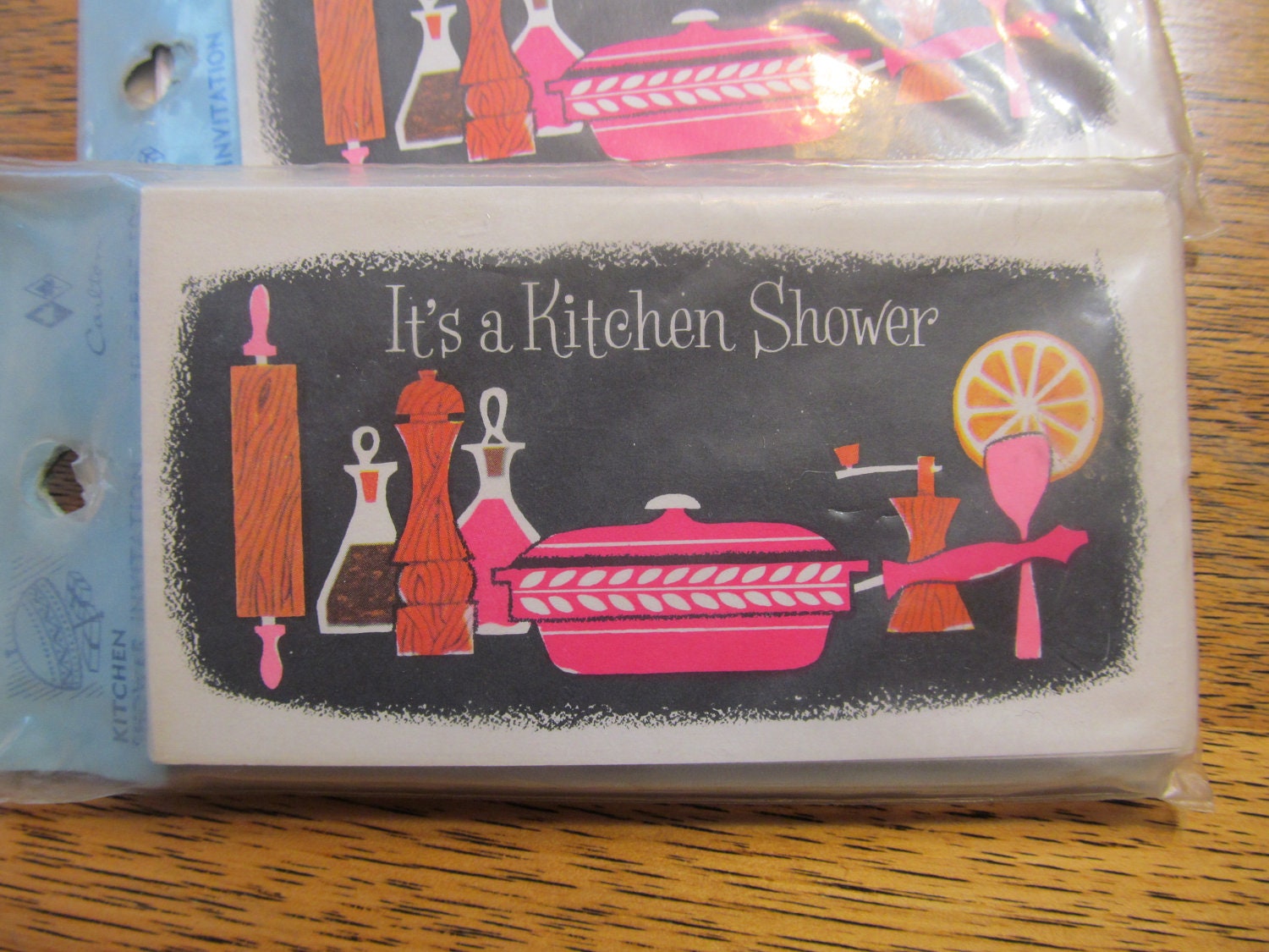 WEDDING Kitchen Shower Invitation Cards - Pack of 10 - VINTAGE 1950s MIP Mid Century Ephemera
