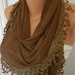 Brown - Shawl Scarf - Cowl Scarf - fatwoman