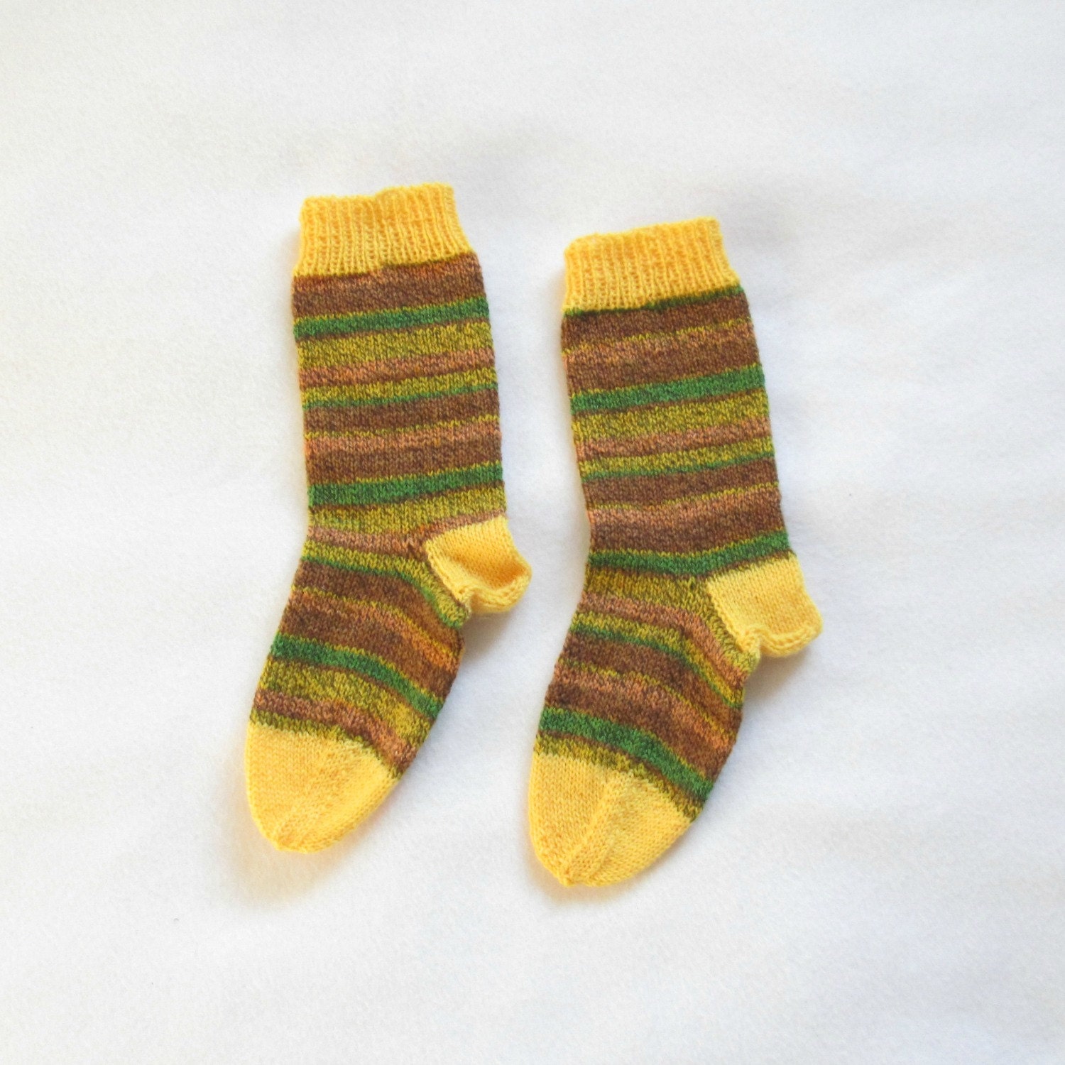 Knitted socks striped small (Women's Size US 6 - 7, UK 3.5 - 5, Europe 36 - 38)