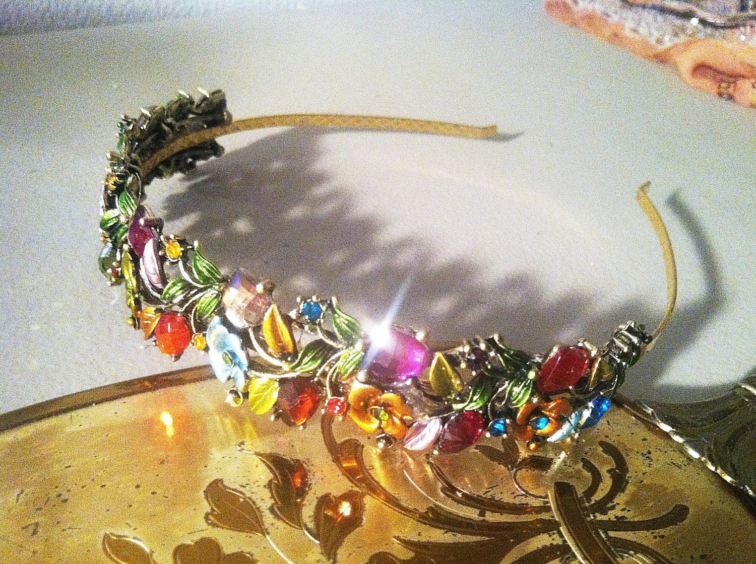 The Alice--Art Deco Crystal Flower Vines Headband -Vintage Wedding-Music Festival