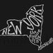 New York the Empire State (and the Big Apple) - Black Background - 8x10 Illustrated Print by Mandipidy
