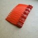 Wire wrapped vintage hair comb: Red, rose/ christmas/ holiday