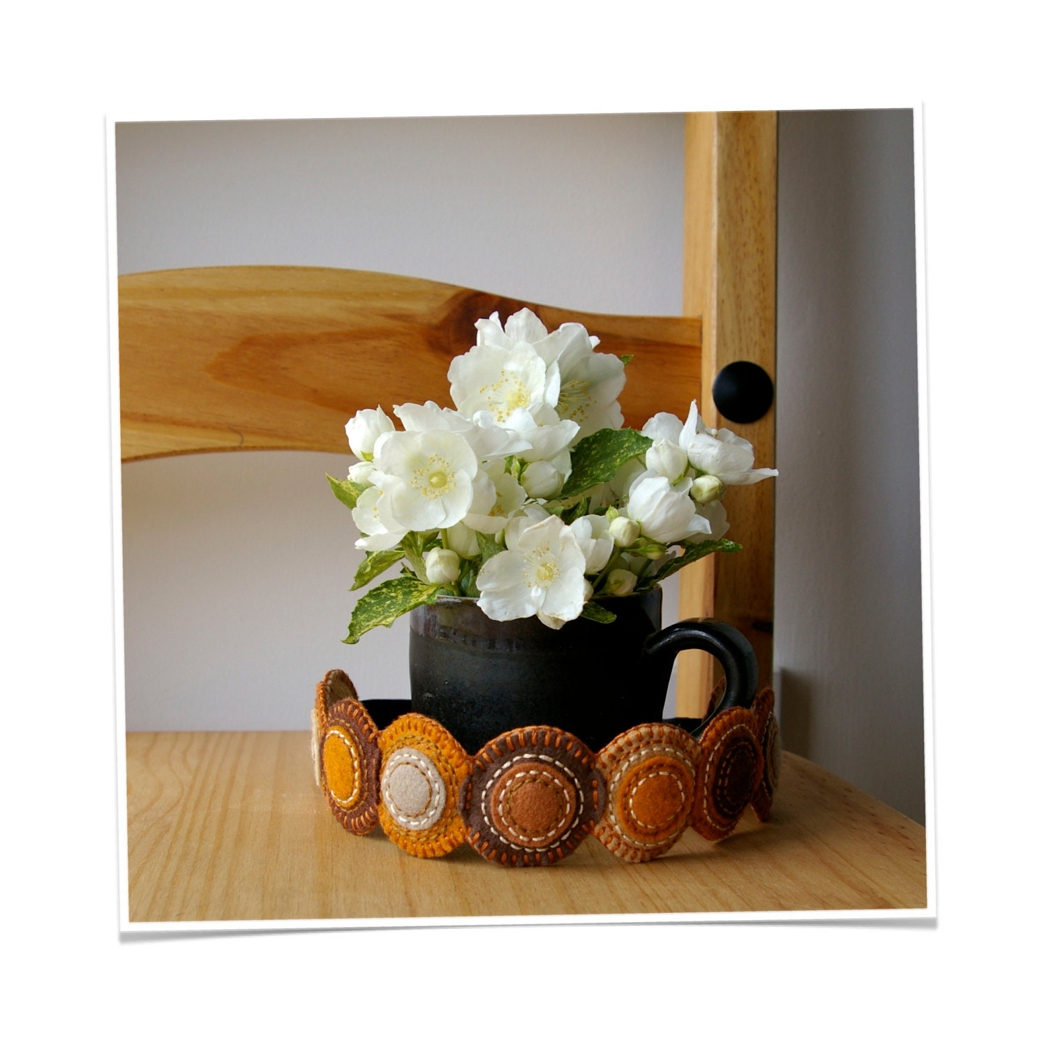 Wool Felt Headband // Hand Embroidered // Autumn // LoftFullOfGoodies