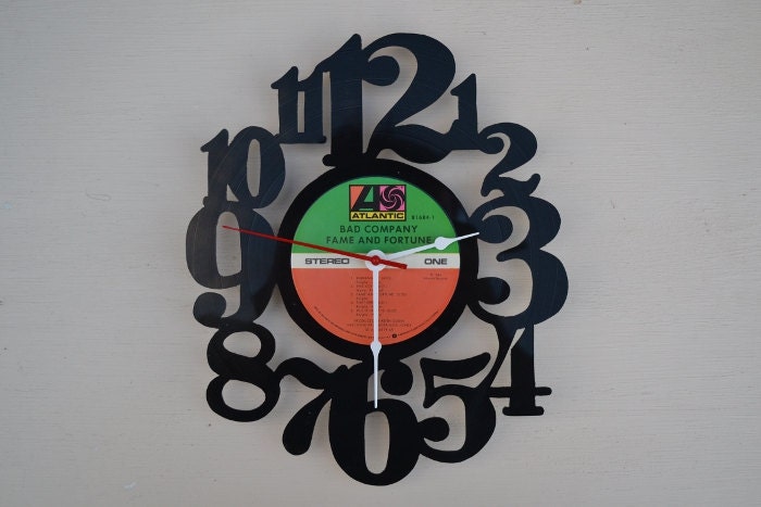 Vinyl Record Wall Clock (artist is Bad Company)