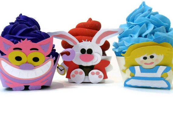 Wonderland Cupcake Wrappers - set of 12 Il_570xn