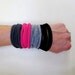 Fabric Bracelets - Eco Friendly Jersey Cotton Fabric Cuff Skinny Bracelets - Hot Pink, Gray, Black