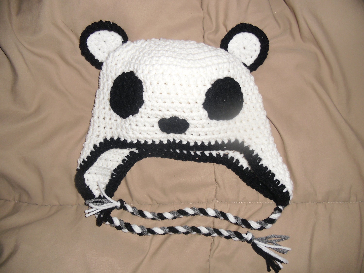 Crochet Panda Beanie