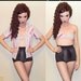Reserved Womens Vintage 40s 50s Bombshell WWII Pink Colorful Stripe Swimsuit Bikini 2 pc Pin Up Top Blouse XS/S