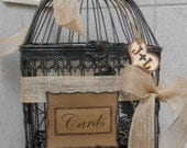 Bird Cage Wedding Card Holder / Rustic Wedding Birdcage Cardholder