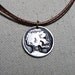 Hobo nickel skull necklace skeleton buffalo nickel coin art