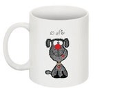 Personalized Coffee Mug with black poodle
