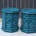 Pair of Peacock Blue Side/End Tables