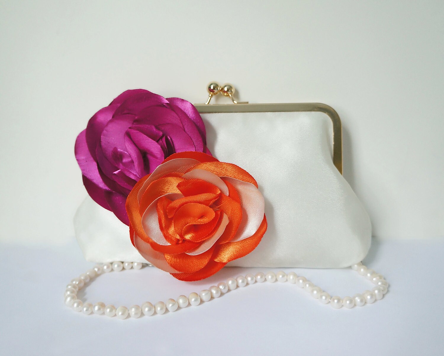 pink and orange clutch