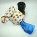 Poop Bag Dispenser, Hand Gel Sanitizer Carrier - Brown Paw Prints