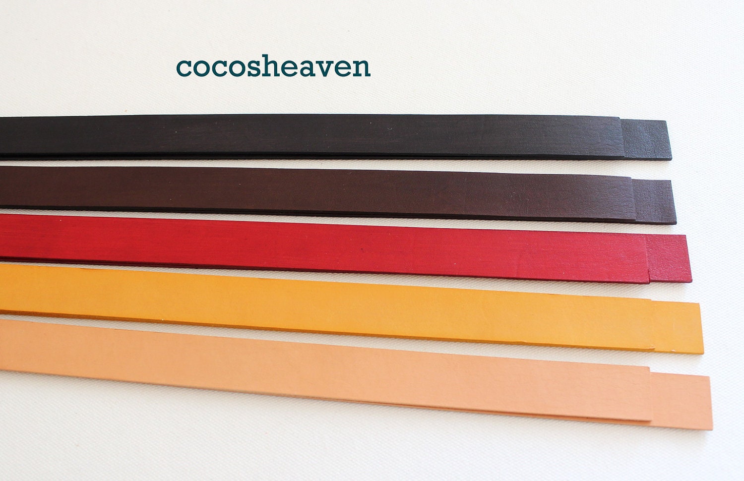Genuine Leather Strap / Leather Handle (1 pair: your coice of color) - 25" long x 1/2" wide