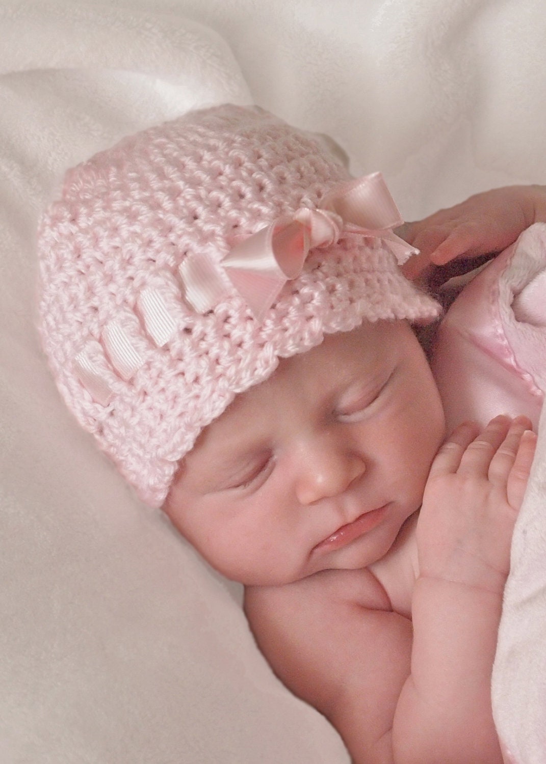 Newborn Hat, Crochet Baby Hat, Baby Girl Crochet Hat, Ballerina Hat