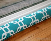 Draft Stopper- Turquoise Gotcha Chainlink- Window or Door Snake