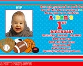 LiL' All Star Sports Printable Invitation-Boys-DIY Print Your Own-Photo Invitation Il_170x135