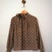 Vintage Givenchy Floral Paisley Print Ascot Bow Button Down Shirt Size S or M