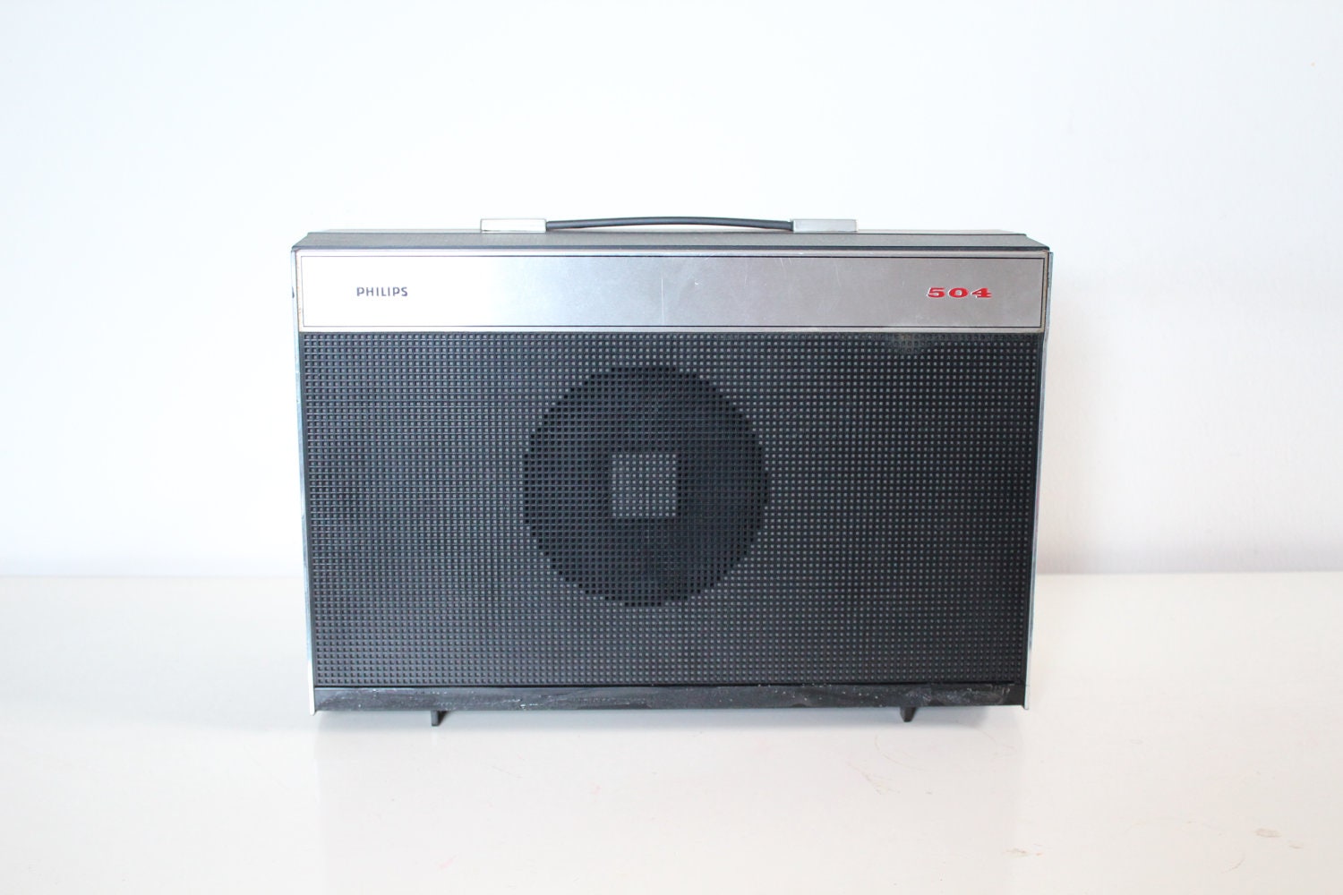 Very Rare Vintage Philips 22GF 504 portable record player, batteries and main operated