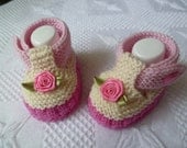 Knitting pattern baby sandals approx 3 1/2 inches PDF