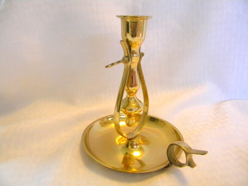 Brass candle holder for table or for wall can be positioned either way 1970s vintage