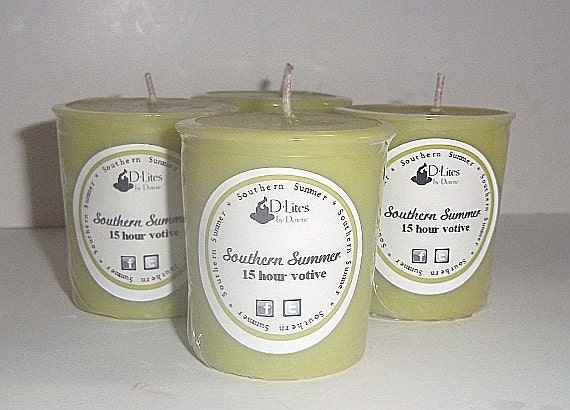 Southern Summer votives, blend of Honeysuckle and Lemon