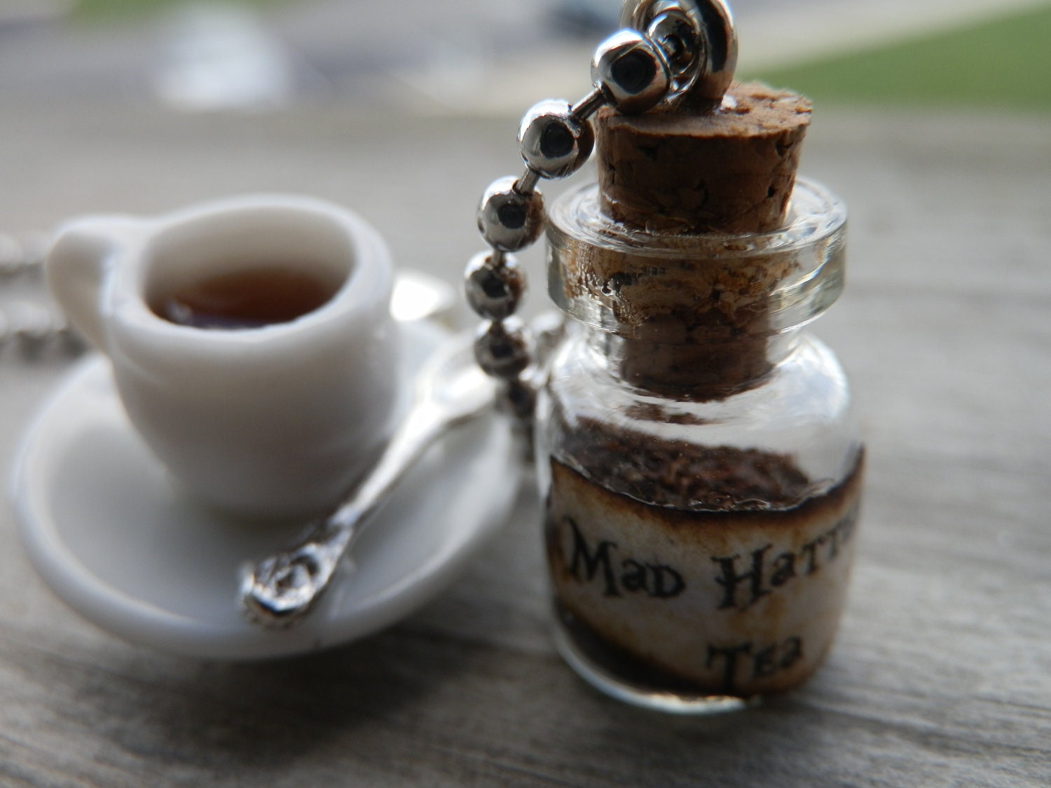 Alice In Wonderland Mad Hatter's Tea And Teacup Necklace