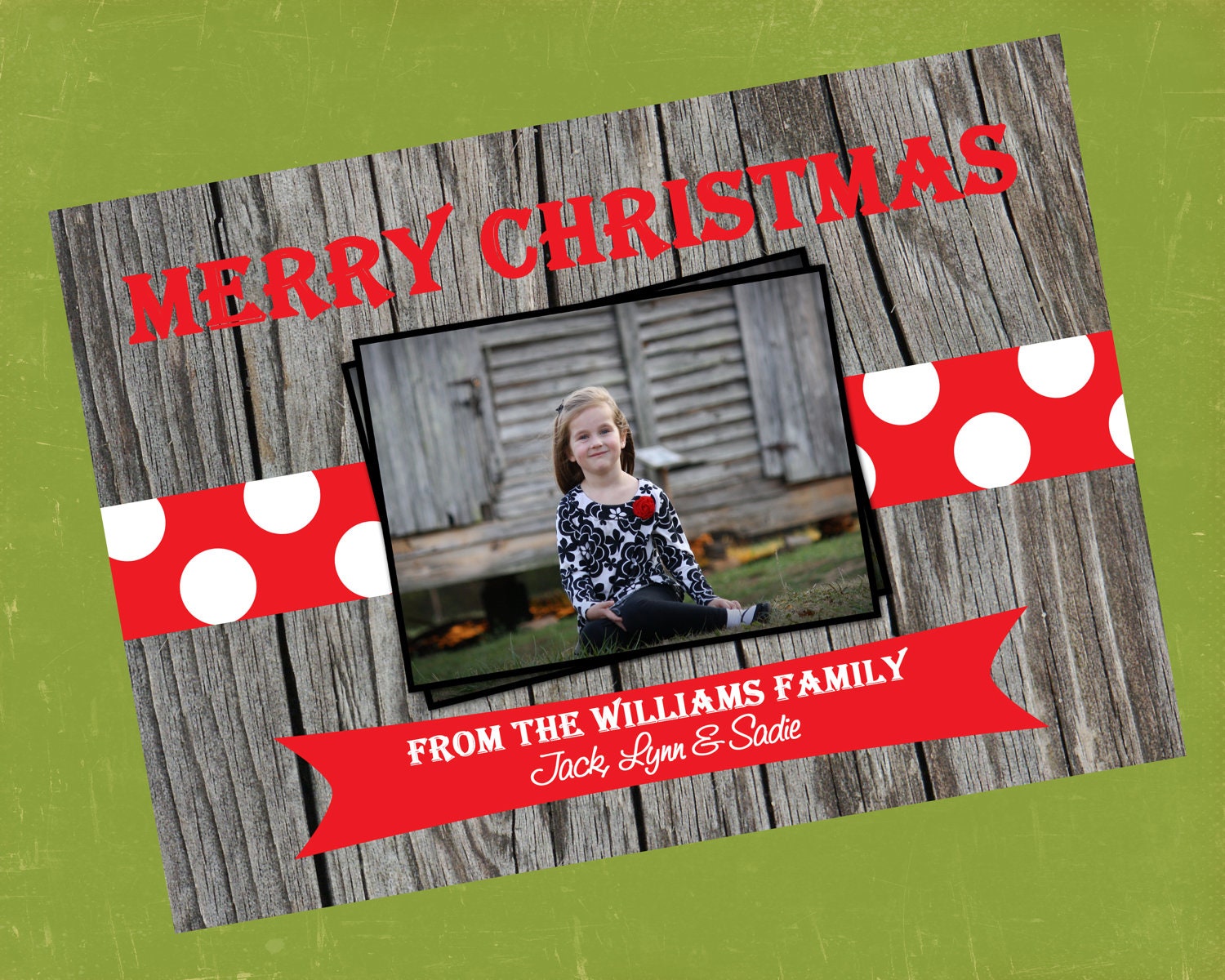 Printable and Customized Holiday Photo Card. Personalized Christmas Card. Rustic Holiday Card. Il_570xn