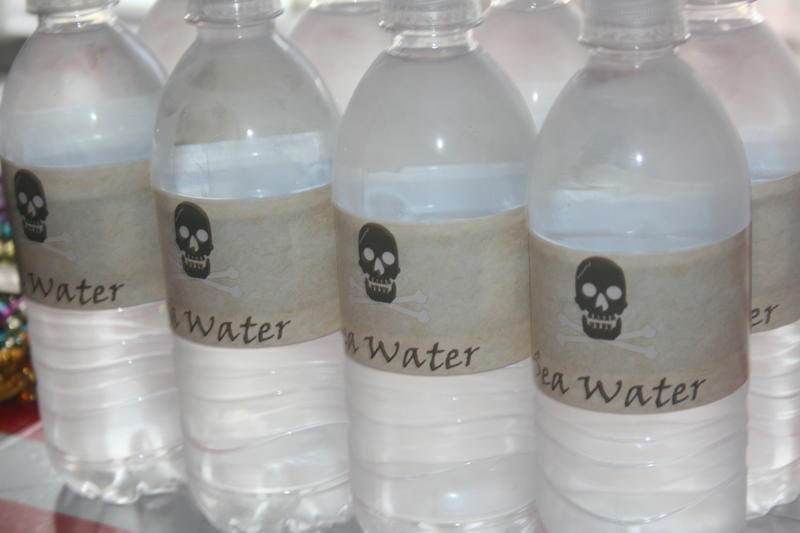 CUSTOM Water Bottle Labels - Custom Shiver Me Timbers Collection - BellaGrey Designs Il_570xn