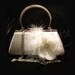 Bridal clutch, crystal clutch, vintage inspired clutch, bridal evening bag, white bag, bridesmaid clutch