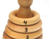 Little person Stacking set.   Can be personalized with baby's initial.