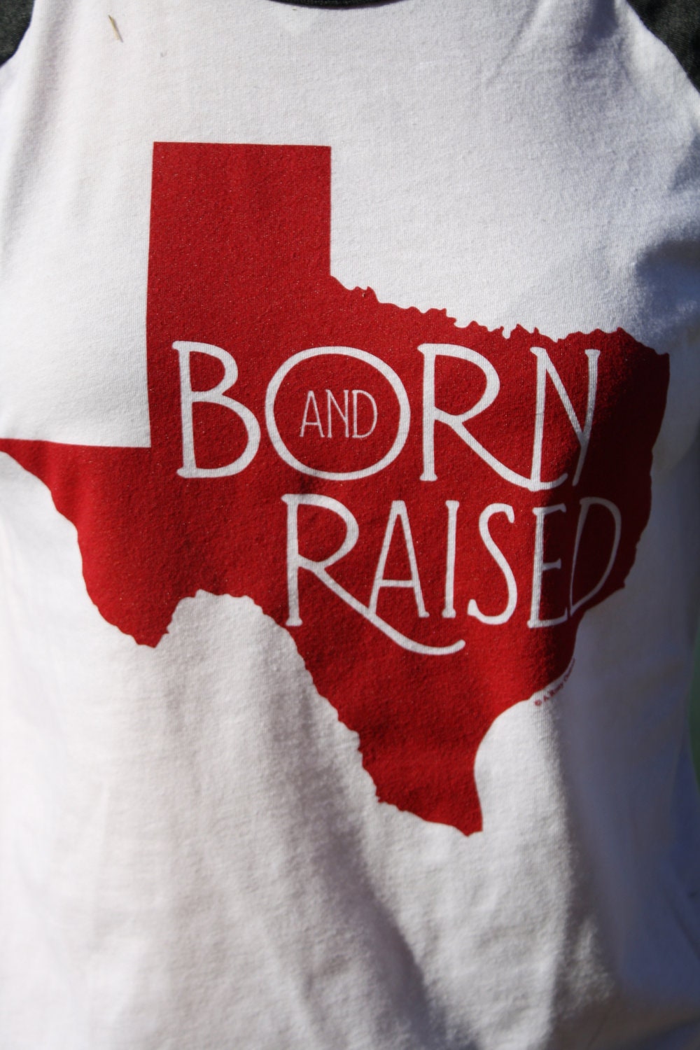 Texas Born & Raised LARGE Aggies Maroon Cotton Baseball T Shirt TAMU University Aggie tee shirt, loose fit 12-14