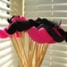 REUSABLE 12 Mustaches and/or Lips On a Stick