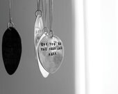 CUSTOM Sterling Silver Stamped Spoon Necklace, Antique