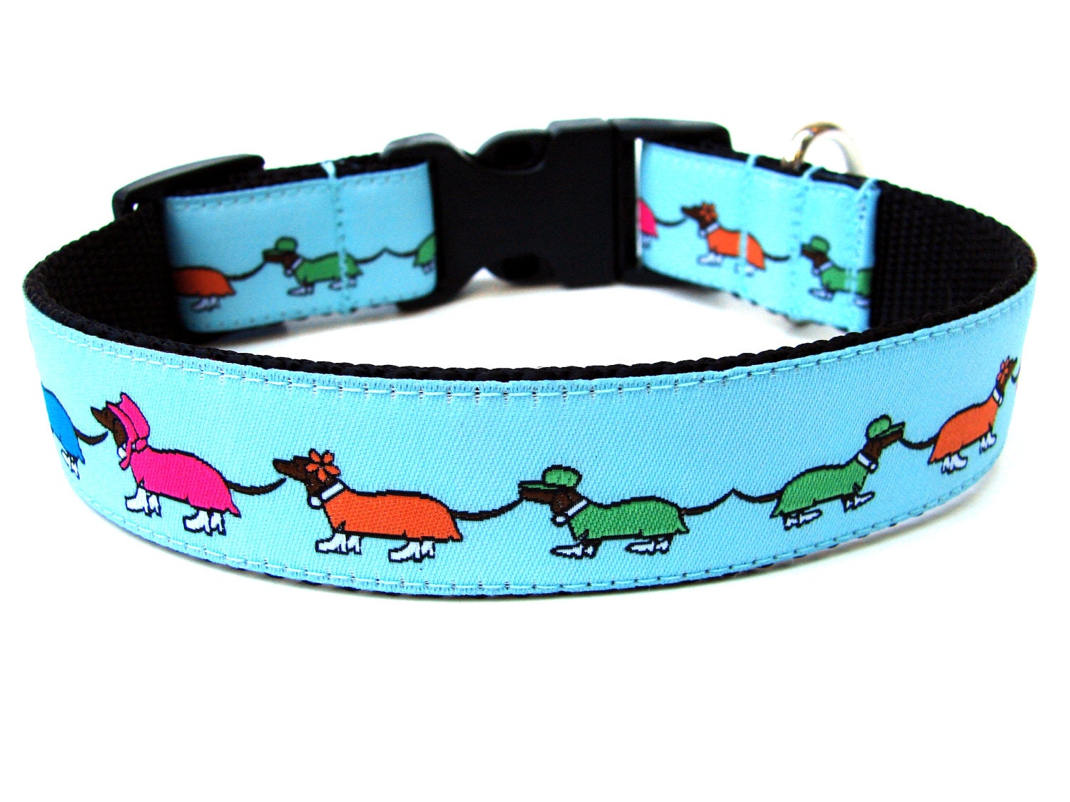 Modern Dog Collar Dachshund Family Outting by Wagologie on Etsy
