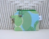 Extra-Large Change Purse / Blue Green Change Purse / Padded Coin Purse