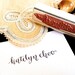 CALLIGRAPHY NAME STAMP - Personalized - Wooden Handle - Holiday, Wedding