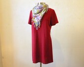 1970s Hot Pink Dress / The Best Packable Travel Dress / M - L