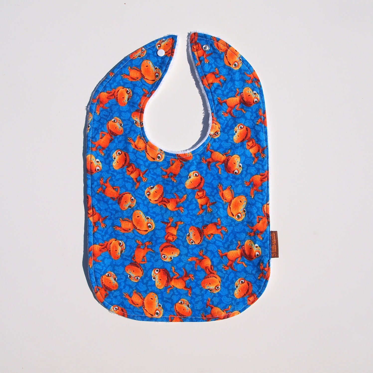 Dinosaur bib baby bib minky t-rex trex