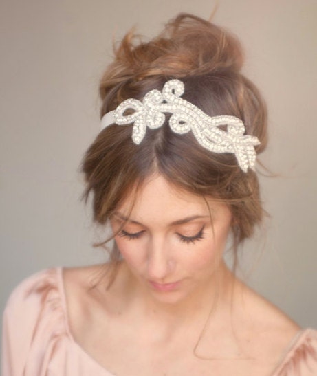 Headband Veil Head Piece - RESERVED for Emily - wedding day bridal accessory