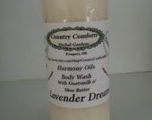 Natural Body Wash - Lavender Dreams, New Thick, Rich Formula, Now contains Shea Butter, Goatsmilk & Silk Fibers - 4 oz bottle