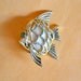 Art Deco Fish Brooch, Gold Tone, Faux Pearl, Animal Brooch, Clearance Sale
