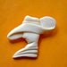 Art Nouveau Brooch, Celluloid Woman Brooch, Ivory, Vintage Accessory, Shabby Chic Jewelry