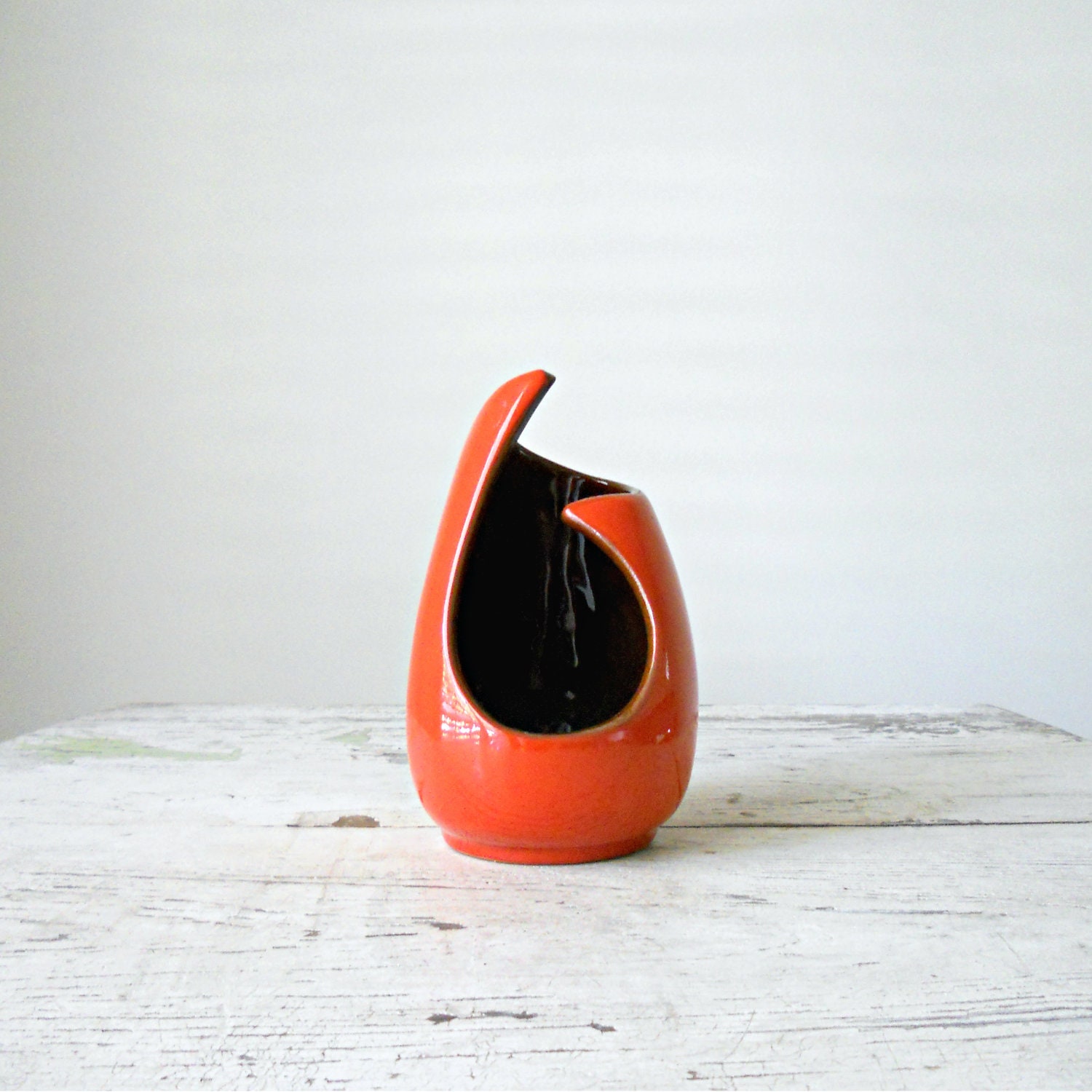 Frankoma Westwind Vase - Flame, Abstract, Candle Holder