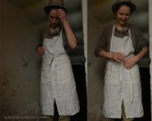 OLD FARMHOUSE collection. Handmade Linen Apron From Striped Linen